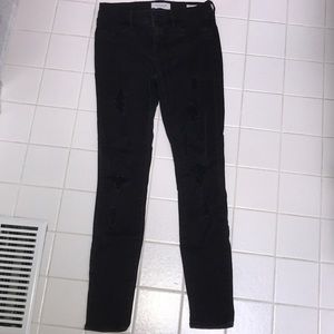 PACSUN BLACK RIPPED JEANS